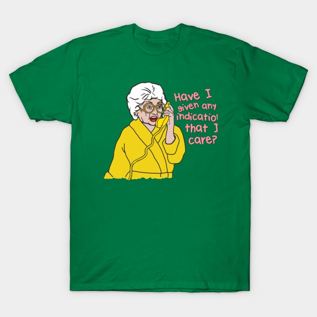 Have I Given Any Indication That I Care? T-Shirt by darklordpug